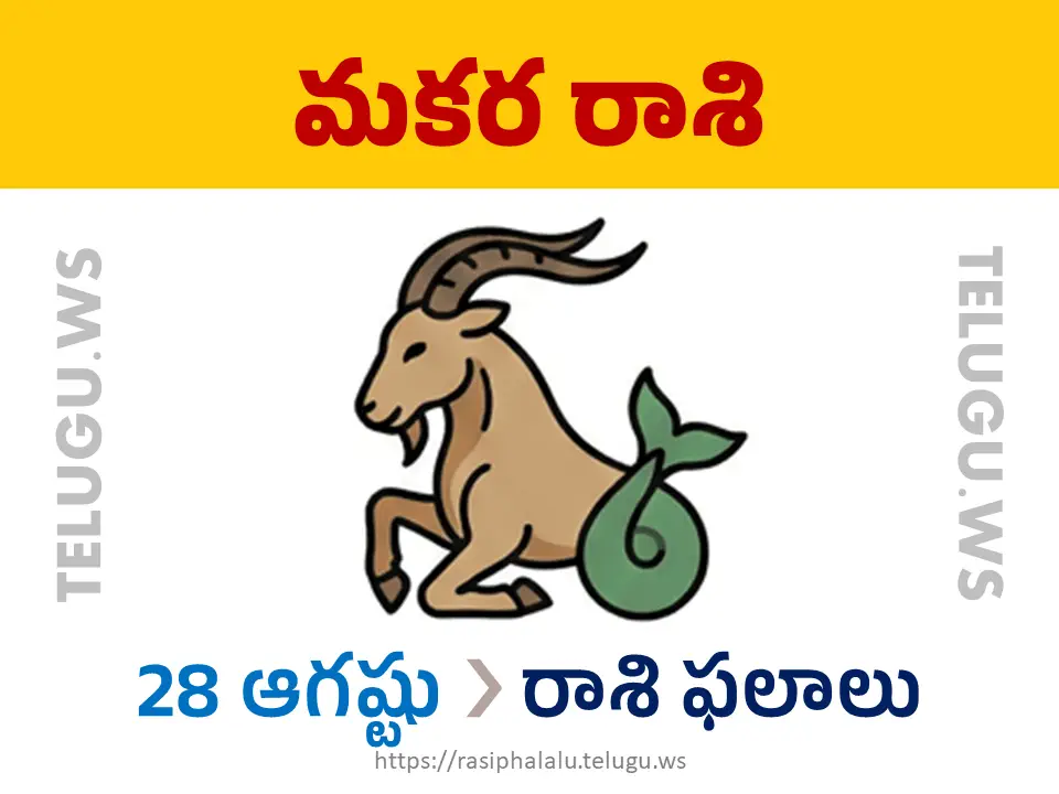 Today Horoscope Capricorn మకర రాశి 28 ఆగస్టు 2026 రాశి ఫలాలు
