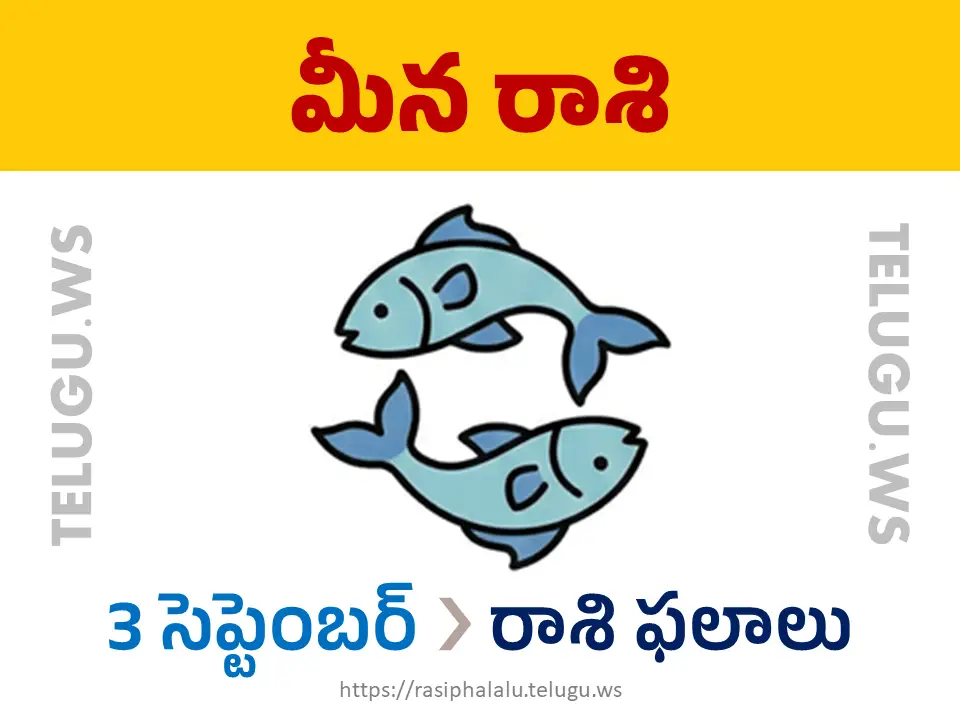 Today Horoscope Pisces మీన రాశి 03 సెప్టెంబర్ 2026 రాశి ఫలాలు